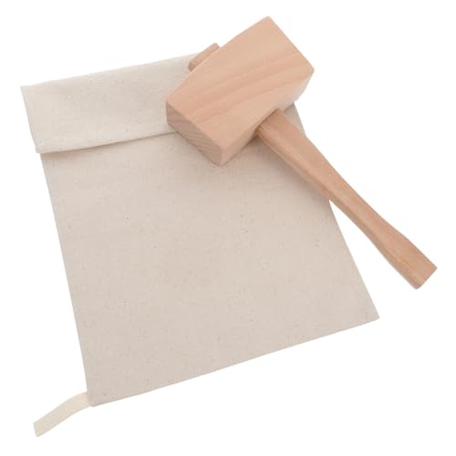 STOBAZA Bar Ice Crusher Canvas Ice Bag Mallet for Crushing Versatile for Drinks Snacks