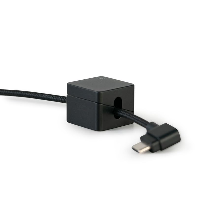 HMM Magnet Cable Cube - Sujeta cables magnético compacto para organización de cables de carga, auriculares y escritorio, ideal para hogar, oficina, auto, mesa de noche y viaje, negro miniatura 1