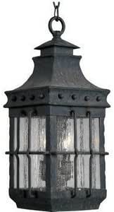 Maxim 30088CDCF, Nantucket 3-Light Outdoor Hanging Lantern, Country Forge by Maxim Lighting