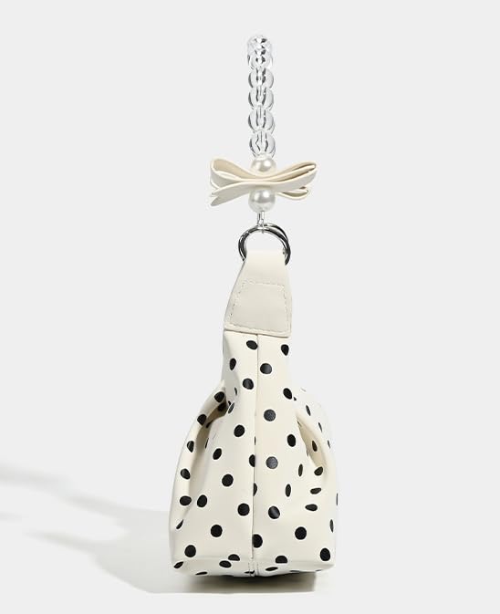 Polka Dot Tote Bag for Women Small Handbags Shoulder Purse Satchel for Travel Work3