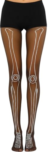Image of ToBeInStyle Women's Scary Skeleton Leg Bones Halloween Hosiery Tights & Thigh High Stockings