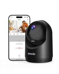 Tenda Cámara WiFi Vigilancia Interior 2K Cámaras d...: [2K QHD para múltiples vistas] El video y la visión nocturna 2304 * 1296 nítidos y claros aseguran que usted nunca va a omitir ningún detalles. Con vistas de rotación de 360 °, la cámara "panorámica" es capaz de cubrir espacios abiertos y es perfecta...