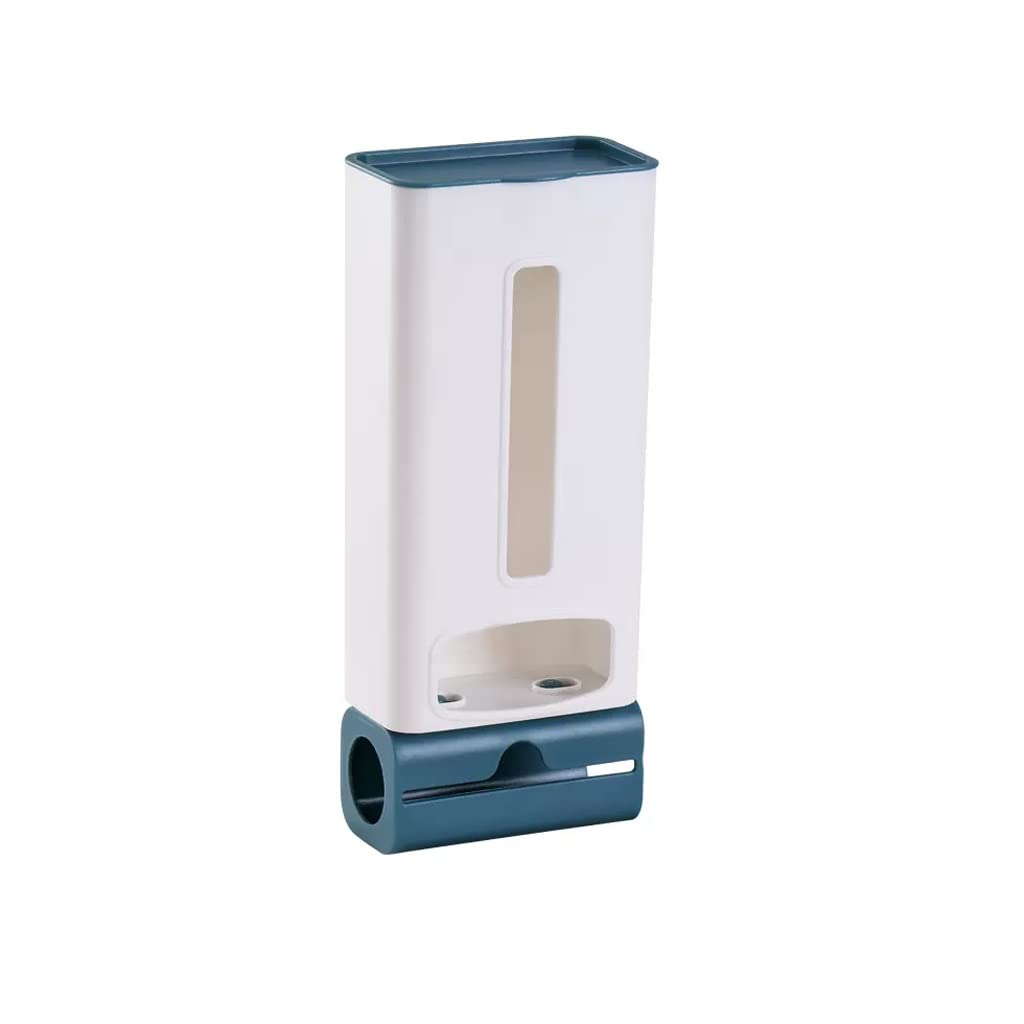 Collecteur de grande capacité et organisateur de sac poubelle design bleu foncé pour cuisine