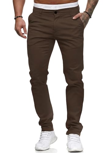 Image of HUNGSON Mens Chinos Dress Pants Slim Fit Stretch Business Casual Golf Work Slacks Trousers