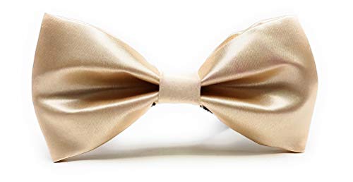 Image of JAGMOOLYA Products The Perfect Classic Satin Pre-Tied Bow Tie Formal Solid Tuxedo Bowtie Adjustable Length Many Colors and Styles Bow for Adults and Children