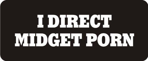 3 - I Direct Midget Porn 1 1/4" x 3" Hard Hat Biker Helmet Stickers Bs214