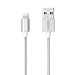 Anker 6ft Nylon Braided USB Cable with Lightning Connector [Apple MFi Certified] for iPhone 7 / 6s Plus / 6 Plus, iPad Pro Air 2 and More (Silver)