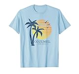 Cozumel Mexico Souvenir Beach Sunset Vintage Womens Mens T-Shirt
