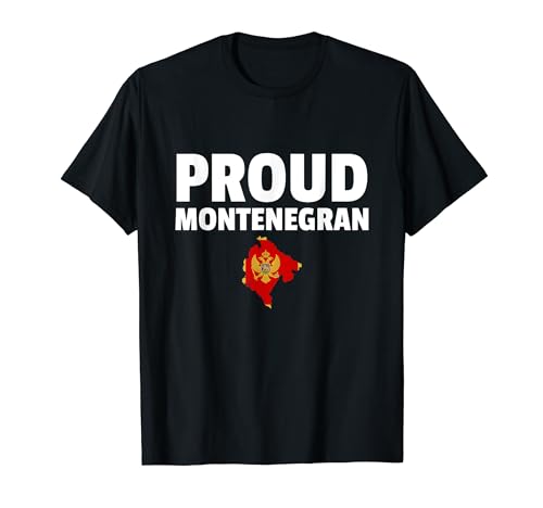 Proud Montenegran Mapa Montenegro Bandera Montenegrino Camiseta