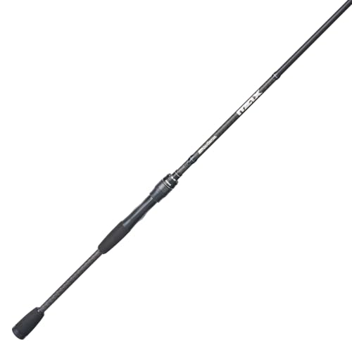 Abu Garcia 7'6" Max Spinning Rod, 1-Piece Fishing Rod, Medium Power, 6-12 lb Line Rating, 1/4-5/8 oz Lure Rating