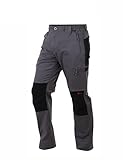pantalon talla 48 hombre  NEWWOOD - Brent Pantalón Algodón Fino Elástico Senderismo y Trekking Hombre Gris-Negro 48