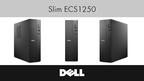 Image of Dell Slim ECS1250 AI Powered Desktop (Intel Ultra 7-265, 16GB DDR5, 8TB PCIe SSD, Intel Graphics, 180W PSU, WiFi 6, Bluetooth 5.2, RJ-45, 1 Display Port, HDMI, Win 11 Pro) w /DKZ USB Port Expander
