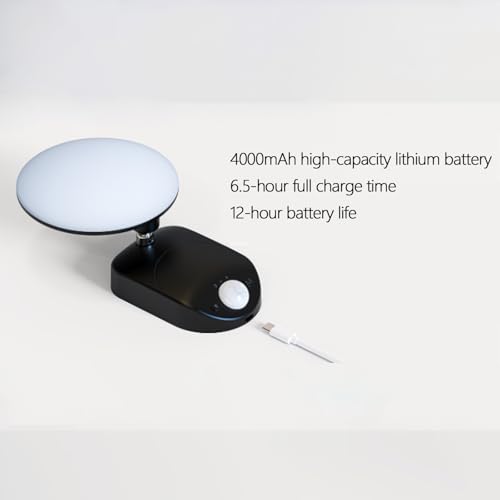 Lámpara de pared con sensor y control remoto aplique LED moderno magnético blanco cuadrado 3
