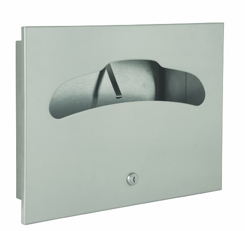 Big Sale Bradley 5847-000000 Stainless Steel Recessed Mounted Toilet Seat Cover Dispenser, 500 Capacity, 17-3/8" Width x 13" Height x 3-1/4" Depth