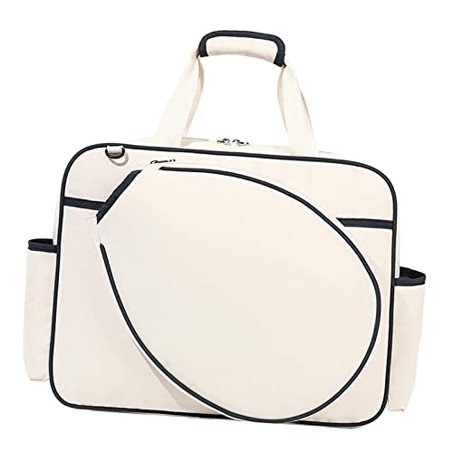 kowaku Portable Tennis Tote for Racket Storage and Travel, White