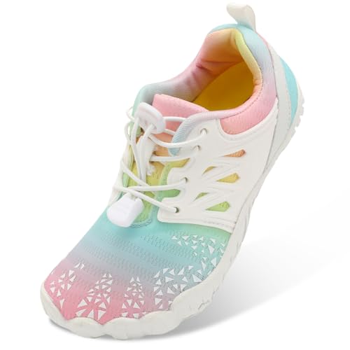 L-RUN Toddler Shoes Kids Barefoot Outdoor Rock Climbing Shoes Boys Pink M US 4 Big Kid=EU36