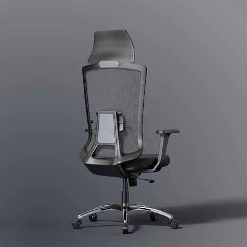 Image of FUGO FG410 High-Back Ergonomic Office Chair-Executive Computer Chair with Adjustable Headrest, Armrests, Lumbar Support, Breathable Mesh, 360 Swivel, Recline Function, and Heavy-Duty Base (Black)