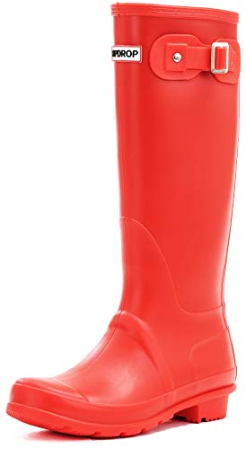 dripdrop Women's Original Tall Rain Boots Waterproof Snow Wellies Ladies Wellington Boots