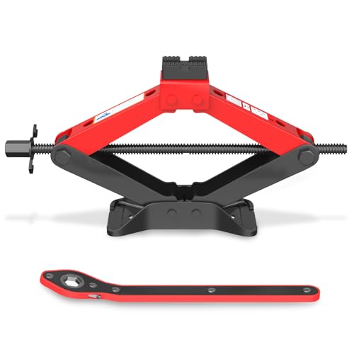 Portable Car Jack 3 Ton Heavy Duty Scissor Jack for Car Spair Tire Changing kit with Ratchet Wrench Tire Jack Kit for Car SUV MPV