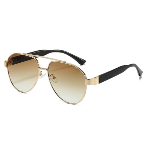 Lunettes de soleil rétro double pont anti-UV400 pour femme tendance vintage