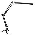 Milltrip LED Desk Lamp with Clamp, Swing Arm 3 Modes 10 Brightness Dimmable Eye Caring LED Table Light for Home Study Reading Office
