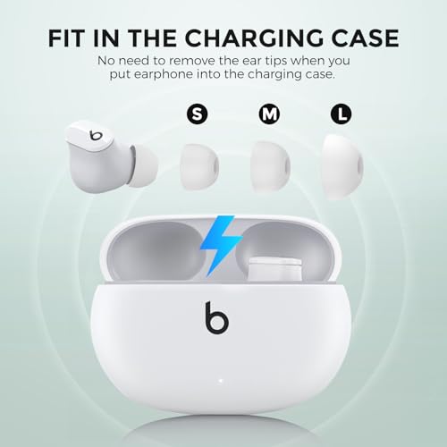 Almohadillas Beats Fit Pro y Studio Buds+ que caben en la funda de carga con ajuste hermético 6