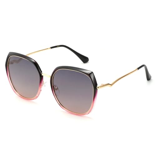 Lunettes de soleil polarisées pour femme au design vintage et surdimensionné avec filtre UV400