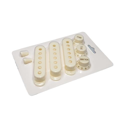 Couvercle de micro de guitare blanc pièces de rechange boutons 3 micros