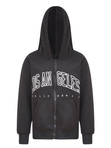 Hedmy Kids Soft Brushed Fleece Zip-Up Hooded Sweatshirt Hoodie for Boys or Girls Long Sleeve Cozy Jacket Tops