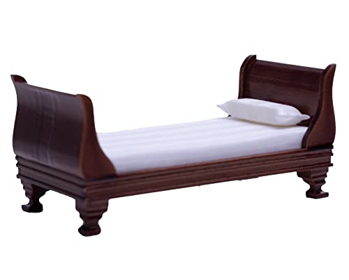 Dollhouse Furniture Accessories Mini Wooden Bedroom Furniture 1 12 Scale Wood Miniature Bed Pillow for Dollhouse Decoration