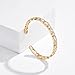KELORIS PATH Gold Cuff Bracelets for Women, 14K Gold Plated Open Adjustable Cubic Zirconia Bangle Fashion Jewelry Gifts（Geometry）