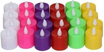 KERWA Made in India (Pack of 24) Battery Operated LED Candle || Candle Light || Wall Lighting Decoration || Diwali Decoration Light || Tealight Diya Decorative Lights for Home (Multi)