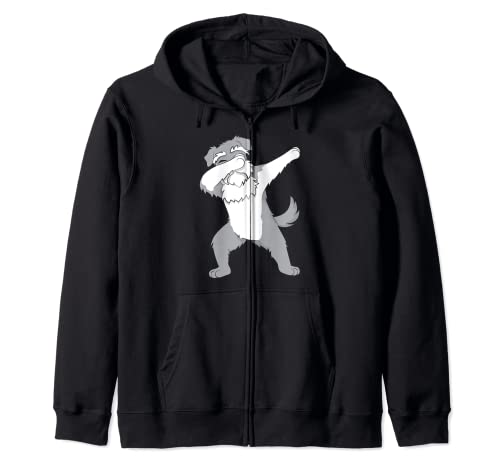 Dabbing Schnauzer Dog Dab Funny Gift idea para hombres y mujeres niños Sudadera con Capucha