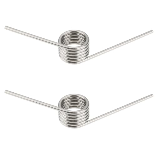 Be In Your Mind Lot de 2 ressorts de torsion à double jambe en acier inoxydable 5,5 bobines à ressort gauche 1,8 mm de diamètre 130 degrés pour machines...