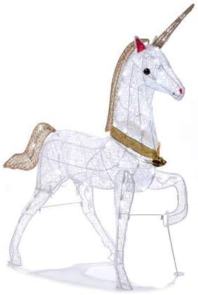 Outdoor Christmas Lighted Mystical Unicorn Sculpture Light Up Holiday Yard Decoration