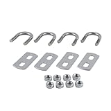 Gutol 4-teiliges Set Runder U-Bügel, Edelstahl-U-Bügel Und Schrauben, Unterlegscheiben Für Rohre, Anhänger, Fahrzeuge, Blattfederbefestigungen (M6x16mm)