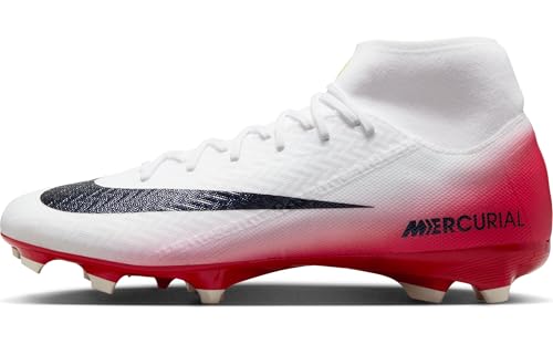 Nike Mercurial Superfly 10 Academy LV8 Multi-Ground High-Top Soccer Cleats (University Red/Dark Obsidian)