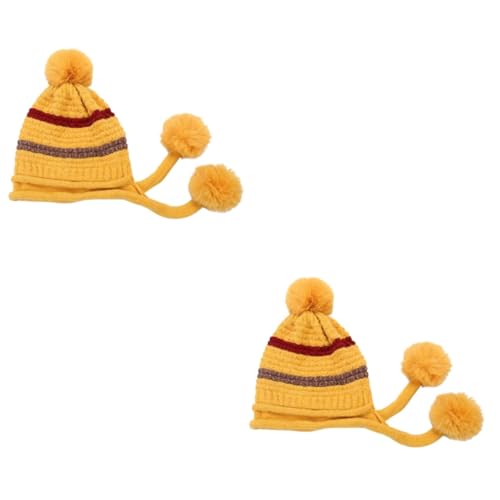 Bonnet en laine tricotée femme chaud lot de 2 bonnet de ski adulte et fille