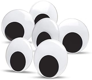 Bastex 3 inch Giant Googly Wiggle Eyes - 6 Pack. includes Self Adhesive on Backs. Big Wiggly Eyes for Decorations, Arts & ...