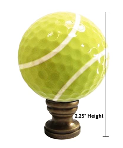 Image of Home Concept Tennis Ball Lamp Finial, Yellow, 2.25 inch h