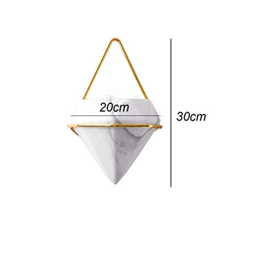 Didiseaon Triangle Wall Planter Marble Diamonds Shape Wall Hanging Flower Pot Wall Mounted Plant Holder Vase For Home And Office #TOP3