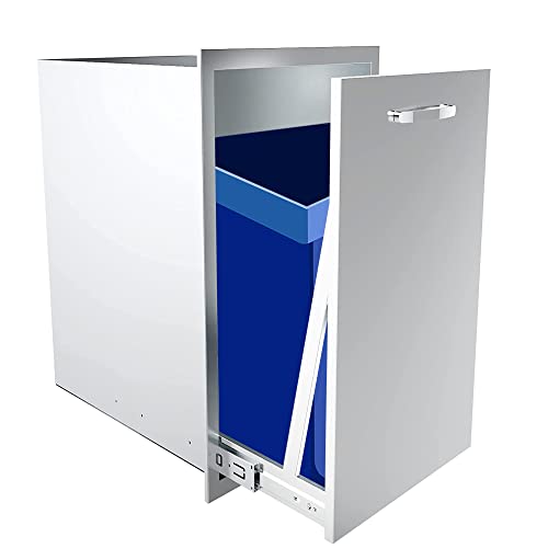 Cajón de basura empotrable acero inoxidable 14x27x20 pulg