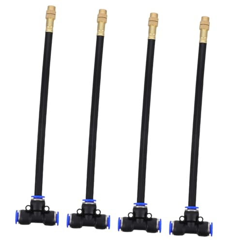 CIMAXIC 4Pcs Adjustable Brass Atomizing Nozzle Rotatable for Efficient Cooling and Humidifying for Garden Patio and Greenhouse Use Enhance Air Humidity