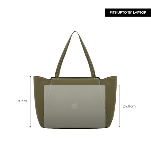 Image of Miraggio Roberta 16 Inch Laptop Tote Bag For Women Office Use | Office Tote Bag With Zipper Closure | Stylish Totes Bag