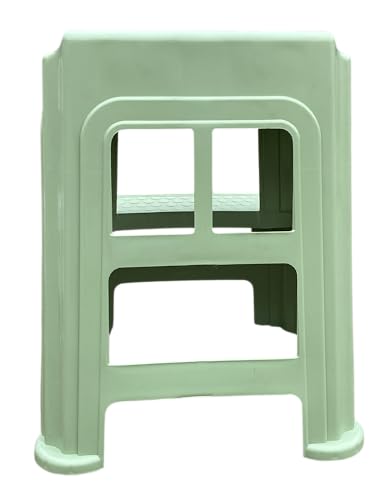Image of SKYGLAMOUR Supreme Plastic Multi-Purpose Step Stool for Kitchen and Office Use with Weight Bearing Capacity of 150 Kg | 2 Step Stool for Home |Color: Frosty Green; Set of 1