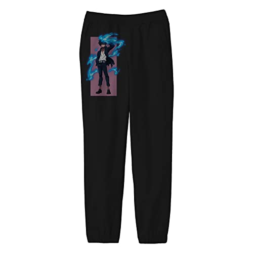 Bioworld My Hero Academia Dabi Character Youth Black Graphic Sweatpants