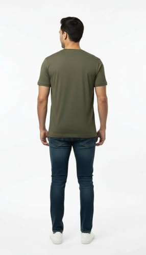 Image of Men's 100% Supima Cotton Crew Neck T-Shirt - Classic Slim Fit, Ultra-Soft Breathable Fabric, Short Sleeve Solid Tee