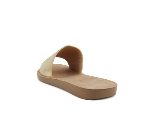Image of Soda Shoes Efron-S Women Flip Flops Basic Plain Slippers Slip On Sandals Slides Casual Peep Toe Beach