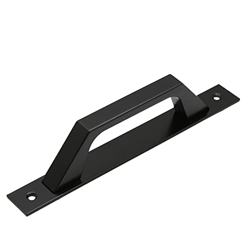 Image of Heavy Type Sliding barn Door Handle Wooden Door Pull Handle 20cm Black Metal Doorknob (1, Black)