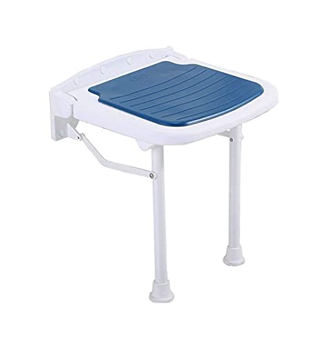 Taburete plegable para baño – Silla de ducha de aleación de aluminio de alta carga, taburete de baño plegable con capacidad máxima de 300 kg, ahorro de espacio, diseño montado en la pared para mayor